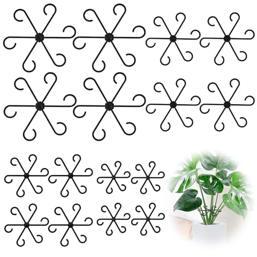 16pcs Plant Stem Support, Plant Support for Indoor Plants, 4 Sizes Climbing Houseplant Stem Holders, Reusable Plant Stabilizer - color: 16pcs