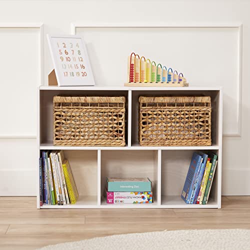 ECR4Kids Streamline 5-Compartment Storage Cabinet, 24in, Classroom Furniture, White Wash - color: White Wash