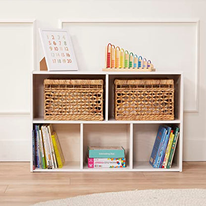 ECR4Kids Streamline 5-Compartment Storage Cabinet, 24in, Classroom Furniture, White Wash - color: White Wash