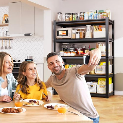 3T Storage Shelves, Garage Shelving,Adjustable Heavy Duty Shelving Unit,Garage Shelves，Wood Metal Standing Shelf Units,Utility Rack for Kitchen 33.5''H*35.4'W*15.7''D