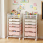 2 Pack Rolling Craft Cart with 5 Drawers, Art Craft Organizers and Storage with Lockable Wheels, Rolling Utility Cart for Organizing Arts and Crafts,Yarn,Toy, School Supplies, Nail Product - size: 5-Drawers(2 Pack)