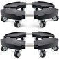 TreeGun 2 Pack Plant Caddy with Wheels Heavy Duty with 8 Lockable Casters, Rolling Plant Stand Adjustable for 8inch-22inch Outdoor Indoor Large Plant, Plant Stand with Wheels 500lbs Capacity - size: 2 PACK