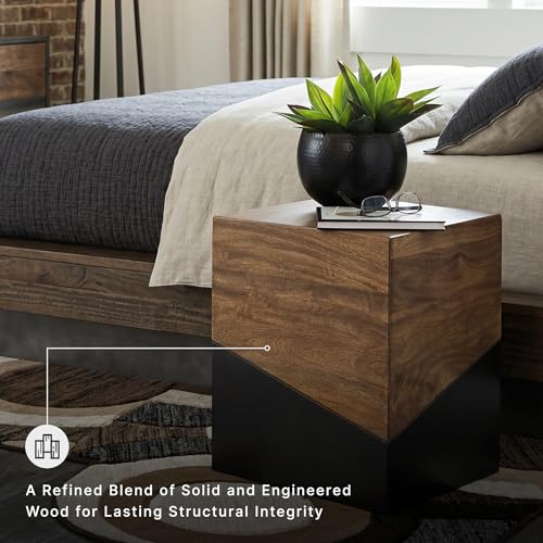 Signature Design by Ashley Trailbend Eclectic Accent End Table, Brown & Gunmetal