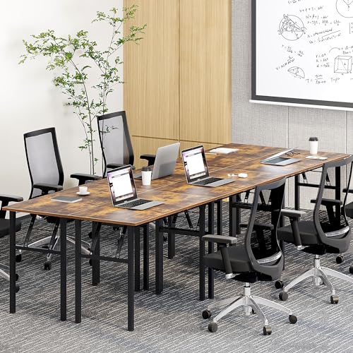 Need Office Computer Desk - 47.2L Sturdy and Heavy Duty Folding Laptop Table,Writing Table/Home Office Desk/Sewing Table,No Assembly Required,Rustic Brown AC5FB(120 * 60) - color: Rustic Brown & Black Frame, size: 47inch