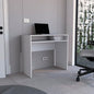 Stella 35" Wide Writing Desk with Shelf for Home Office, Bedroom, Living Room - Compact Space-Saving Desk with Open Storage
