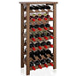 SMIBUY Bamboo Wine Rack, 28 Bottles Display Holder with Table Top, 7-Tier Free Standing Storage Shelves for Kitchen, Pantry, Cellar, Bar (Walnut) - color: Walnut