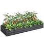 Outsunny Galvanized Raised Garden Bed, 8' x 3' x 1' Metal Planter Box, for Growing Vegetables, Flowers, Herbs, Succulents, Gray - color: Gray, size: 8' x 3' x 1'