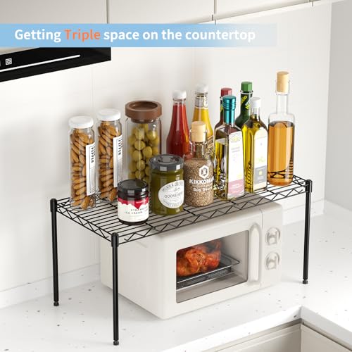 1-Tier Wire Shelf Rack,30" Wx14 Dx17 H,Single Metal Shelves Rack,Height Adjustable Metal Wire Shelving Unit and Storage for Kitchen,Cabinet,Countertop,Under-Sink,Closet,Pantry,Bathroom - size: 1-Tier,30"x14"x17"(WxDxH)