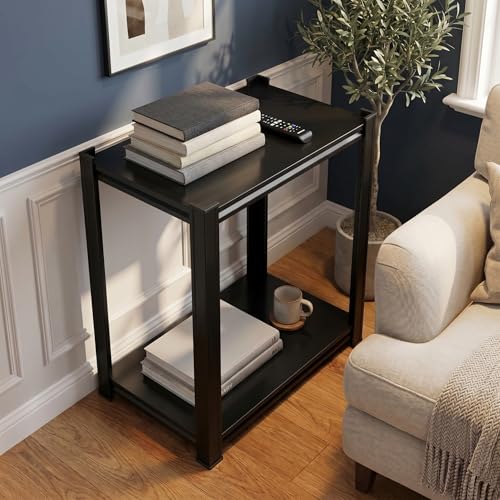 2 Tier Metal Bookshelf, Adjustable Tall Bookcase, Heavy Duty 1200 LBS Modern Deep Book Shelf, Bolt-Free Storage Shelves for Living Room, Home Office, Garage, 15.7" W x 15.7" D x 22.0" H - size: 2 Tier-15.7"W x 15.7"D x 22.0"H