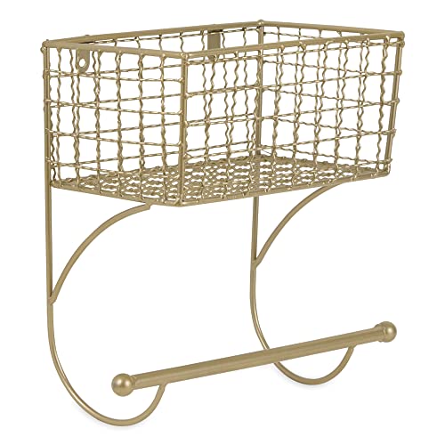 DII Rustic Farmhouse Bathroom Décor, Metal Storage, Small Towel Bar, Gold - color: Gold, size: Small Towel Bar