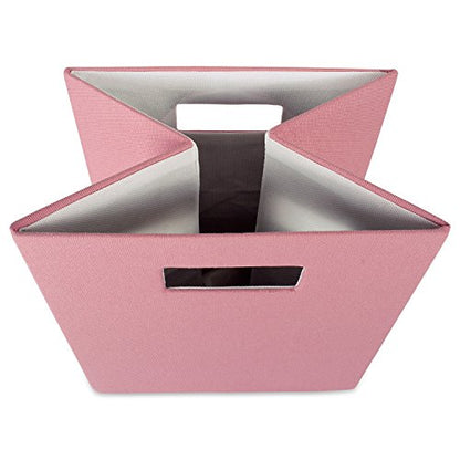 DII Poly-Cube Storage Collection Hard Sided, Collapsible Solid, Small, Rose - color: Rose, size: Small Square, 11x11x11"