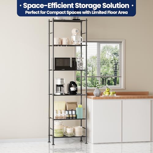 Abiglifty Storage Shelves, 6-Tier Metal Shelving, Closet Shelves with Adjustable Leveling Feet, Shelf Organizer for Kitchen, Pantry, Laundry - size: 6 Tier