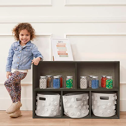 ECR4Kids Streamline 5-Compartment Single-Sided Storage Cabinet, 24in, Kids Furniture, Grey Wash - color: Grey Wash
