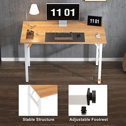 Need 47 inches Computer Desk Office Desk Folding Table with BIFMA Certification Computer Table Workstation,Teak White AC5BW-120 - color: Teak & White, size: 47 inches