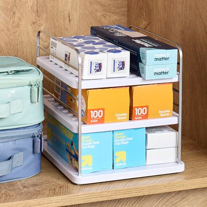 YouCopia UpSpace Cabinet Box Organizer Small, Adjustable Foil Wrap Shelf - size: Small Premium