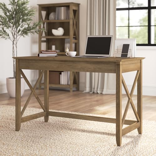 Bush Home Key West 48W Writing Desk in Reclaimed Pine - color: Reclaimed Pine, size: 48W