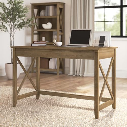 Bush Home Key West 48W Writing Desk in Reclaimed Pine - color: Reclaimed Pine, size: 48W