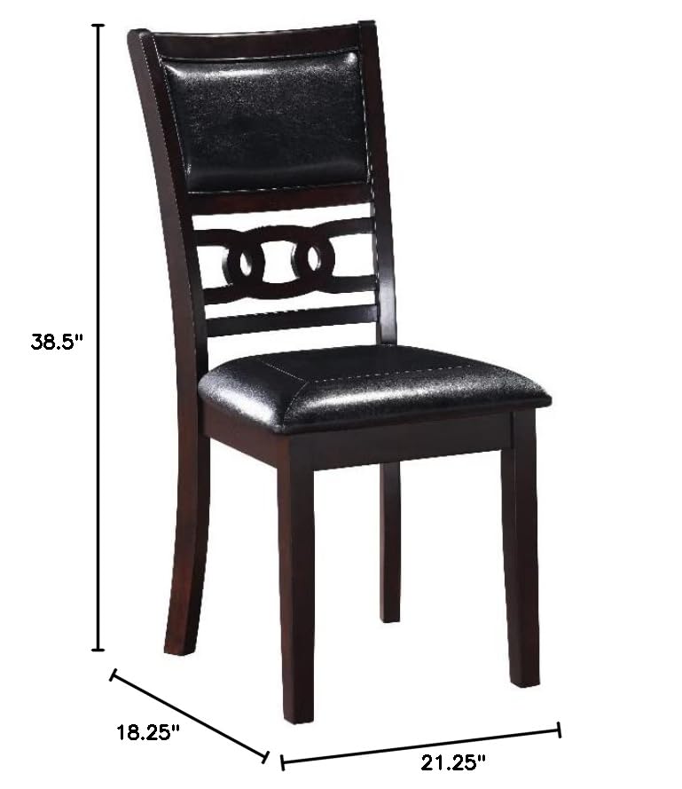 New Classic Furniture Gia Dining Chairs, Set of 2, Ebony - color: Ebony, size: Set of 2, style: Dining Chair