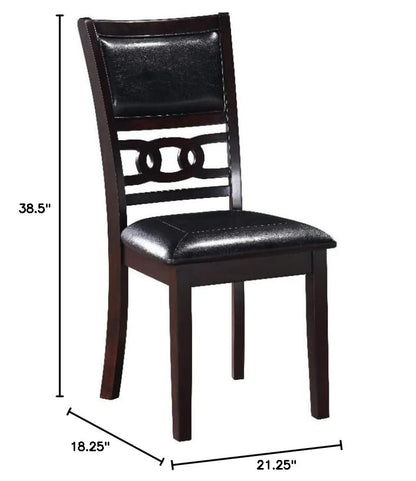 New Classic Furniture Gia Dining Chairs, Set of 2, Ebony - color: Ebony, size: Set of 2, style: Dining Chair