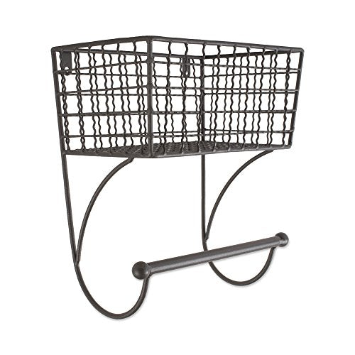 DII Rustic Farmhouse Bathroom Décor, Metal Storage, Small Towel Bar, Gray - color: Gray, size: Small Towel Bar