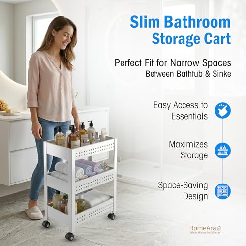 3-Tier Rolling Utility Cart with Wheel, Stainless Steel Storage Trolley Organizer for Kitchen, Bathroom, Portable Multi Purpose Storage Rack Shelf, Movable Laundry Organizer Cart (Silver) - size: 3 - Tier
