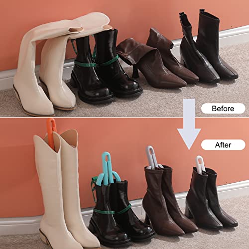 ONEDONE Folding Boot Stands Adjustable Boot Clips for Tall Knee High Shoes - color: Multi-8