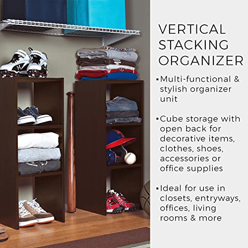 ClosetMaid #8956 Stackable 31in. Vertical Organizer, Espresso - color: Espresso