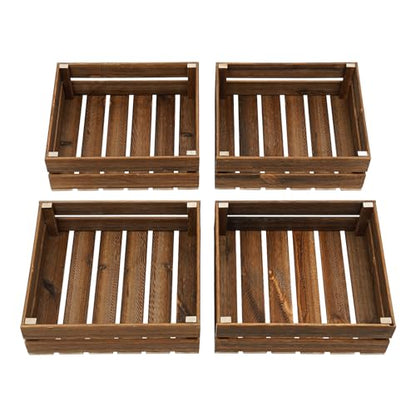 4-Tier Fruit and Vegetable Rack, Wood Fruit and Vegetable Storage Rack, Heavy Duty Freestanding Produce Storage Shelf, 44 lbs per Tier for Kitchen Store