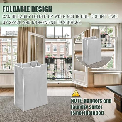3 Pcs Laundry Sorter Replacement Bags Hamper Cart Removable Replacement Laundry Storage Organizer Bag Hamper Liner, 14.9 x 9 x 21.7 Inch (Light Gray)