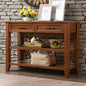 Knocbel Entryway Console Table with 2 Storage Drawers and 2 Lower Shelves, Entrance Hallway Foyer Behind Sofa Couch Table, Easy Assembly (Brown) - color: Brown