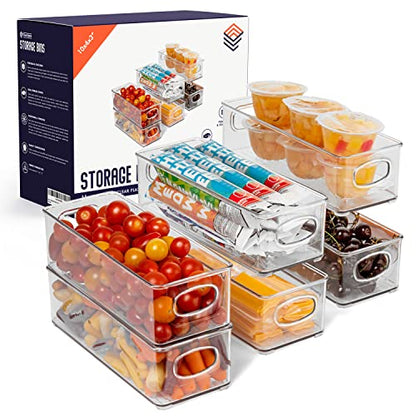 ClearSpace Plastic Pantry Organization and Food Storage Bin – Great Kitchen Organization and Kitchen Storage – Fridge Organizer Bins, Pantry Storage – 6 Pack - size: 6 Pack
