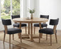 RIVOVA Linen Dining Chairs Set of 4, Modern Dining Chair with Curved Backrest and Wood Legs Upholstered Dining Chairs Farmhouse Dining Room Chairs Kitchen Chairs, Charcoal - color: Charcoal Curved