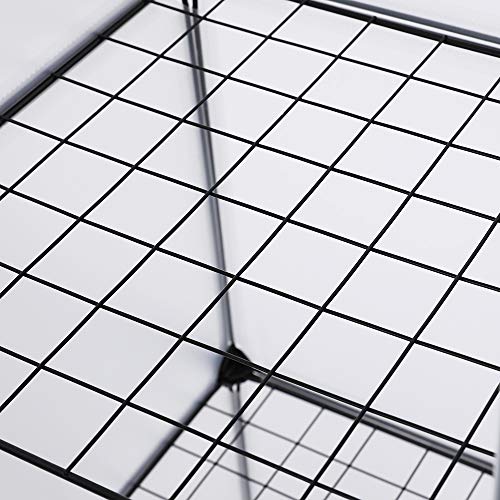 Aeitc Cube Storage Organizer Storage Cubes Add Wire Panel DIY Stackable Cubes Plastic Organizing Modular Cabinet Bookcase Cubby Closet Shelf for Bedroom, Living Room,16 White Cube with Door