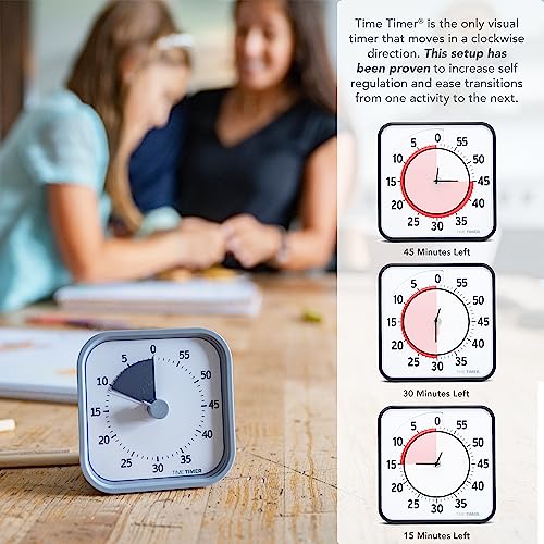 Time Timer MOD 60-Minute Visual Timer, Home Edition, Silent Operation, Study Tool for Homeschool and Office Use (Pale Shale) 3.47 in. (Pack of 10) - color: Pale Shale, size: 3.47 Inch (Pack of 10), style: Timer