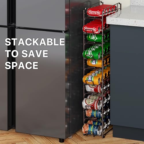 Simple Houseware Stackable Beverage Soda Can Dispenser Organizer Rack, Bronze - 2 Pack - color: Bronze, size: Standard