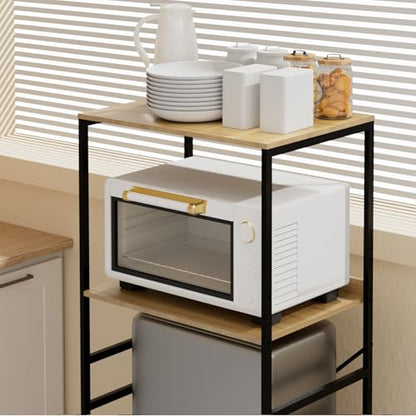 Mini Fridge Shelf Mini Fridge and Microwave Stand Over Mini Fridge Storage Rack Height Adjustable Microwave and Fridge Stand Suitable for Dorm, Kitchens, Offices, Yellow - color: Yellow