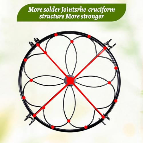 2 Pack Heavy Duty Metal Plant Stands, 10 Inch Round Flower Pot Holders, Rustproof Iron Planter Risers for Indoor Outdoor Use, Patio, Balcony, Garden and Living Room, Black(10IN2PCS) - size: 10 inch - 2 pack