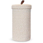 Toilet Paper Holder Handmade – Woven Cotton Toilet Paper Stand & Storage Basket with Lid, Freestanding Organizer for Bathroom, Fits 3 Mega Rolls Gradient Brown 14'' x 7'' - color: Cream Brown