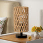 Fenmzee Small Table Lamp for Bedroom - Inline Control, Bedside Lamp with 3000K A15 LED Blub, Easy Assembly（Rattan Rope Shade-Black Base，9" Inline Control） - color: Rattan Rope Shade-Black Base