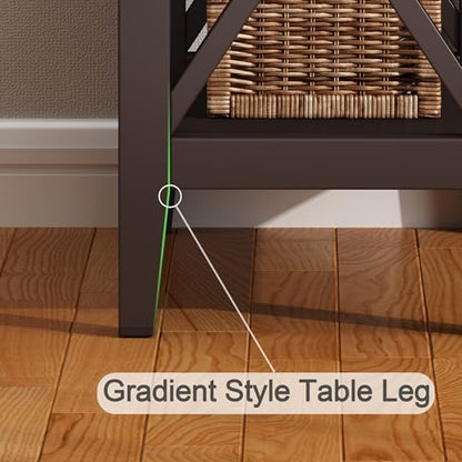ChooChoo End Table, Flip Top Narrow End Table with Drawer, Set of 2 | Narrow Side Table with Flip Top, Accent Small Side Table Nightstand for Living Room, Bedroom, and Small Spaces, Espresso - color: Espresso, size: 2 Pack, style: Without Power