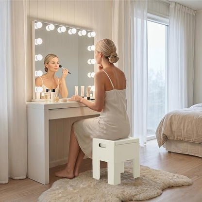 Modern Nightstand - Multifunctional Plastic Bedside Table with Storage Space, Side Table Easy Assembly for Bedroom, Dorm and Small Areas (14.2" D x 11.8" W x 15.78" H, Beige White) - color: Beige White