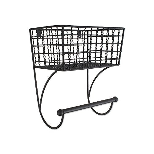 DII Rustic Farmhouse Bathroom Décor, Metal Storage, Small Towel Bar, Black - color: Black, size: Small Towel Bar