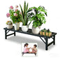 Foldable Single Tier Plant Stand, Heavy Duty Iron Plant Shelf，Anti-Rust Waterproof Flower Pot Stand, Tool-Free Quick Fold, Modern Plant Display for Indoor Outdoor Patio Balcony Garden Livingroom Windowsill ,Plant Lovers, Display Stand （L33" x H7.8" x W9.7