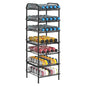 BTY Water Bottle Organizer 7 Tier Freestanding Water Bottle Storage Organizer Metal Bottle Rack Holder Stand Shelf for Kitchen Pantry Food Storage (Black) - size: 7 TIER