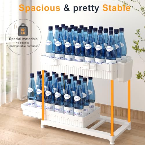 Sevenblue 3 Pack Under Sink Organizers, 2-Tier Multi-Use Kitchen and Bathroom Organizers and Storage with Sliding Drawers, Bathroom Cabinet Organizer (White, 14.8 Inch) | Multi-use kitchen & bathroom storage, 14.8 inch white cabinet organizer, space-savin