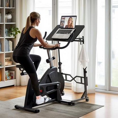 Oransail Small Standing Desk with Wheels, 29.5-45.3 Inch Adjustable Height, Portable Treadmill Desk, Rolling Computer Table for Walking Pad with a Cup Holder and a Hook - color: Black