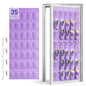 WVM Over the Door Shoe Organizer with 35 Breathable Mesh Pockets, Hanging Shoe Organizer for Door with 4 Metal Hooks, Large Capacity Closet Storage for Shoes, Accessories - style: Purple