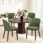 COLAMY Upholstered Dining Chairs Set of 4, Modern Kitchen Chairs with Back, Leather Side Dining Room Chairs with Wood Legs for Kitchen Dining Room Restaurant,Green - color: Green, size: Set of 4