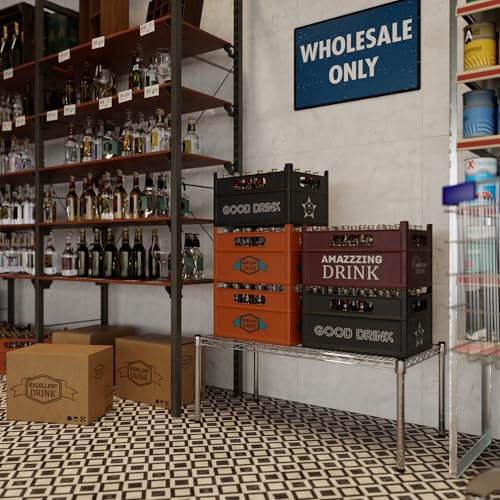 18" Deep x 36" Wide x 14" Height Wire Shelving Kit | 1-Tier | NSF Commercial Storage Rack Unit - size: 18" Deep x 36" Wide