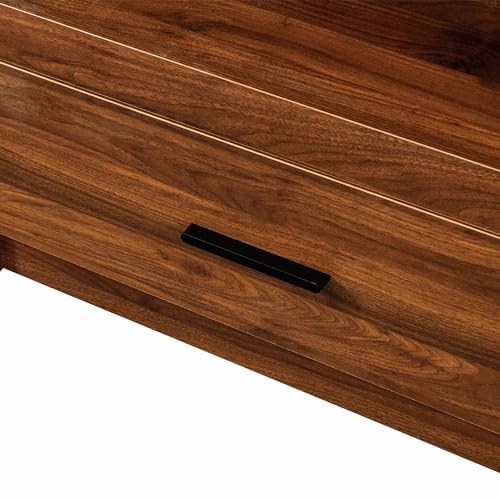 70.87" Tall Kitchen Pantry Storage Cabinet with Pull-Out Shelf, Glass Doors, 2 Drawers & Side Shelves, Freestanding Wood Hutch Cupboard with Microwave Stand for Dining Room, Coffee Bar, Walnut - color: 04 Walnut